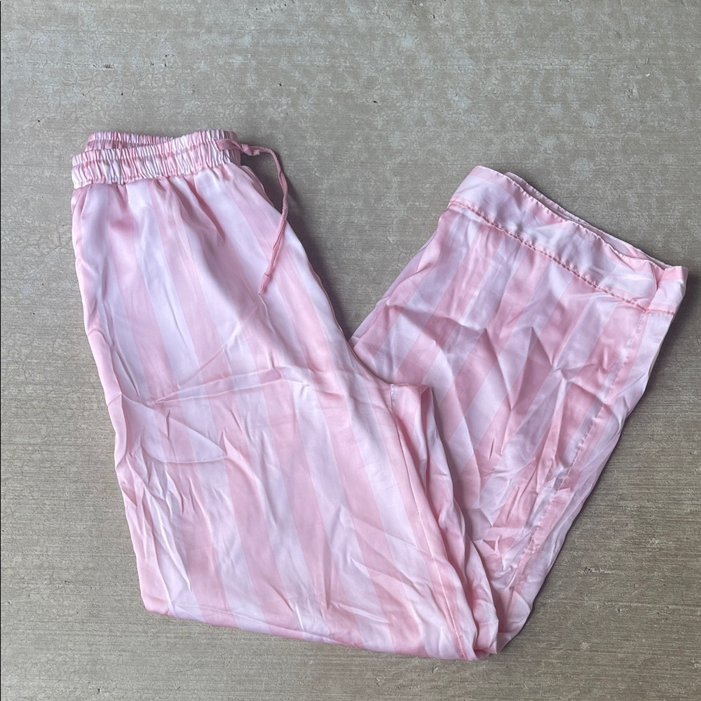 Women's Pink Striped Pajama Bottoms